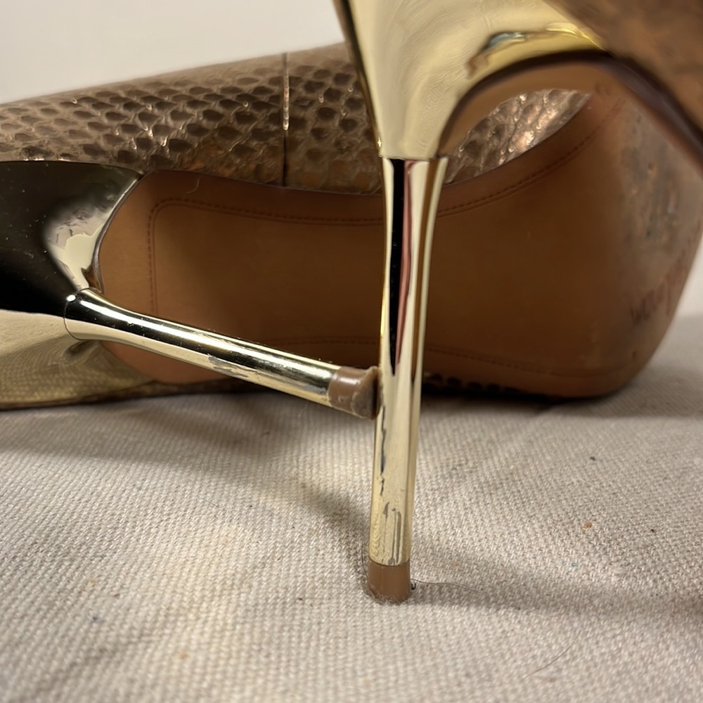 Sam Edelman “Danielle” gold print heels, size 7 - Picture 10 of 12